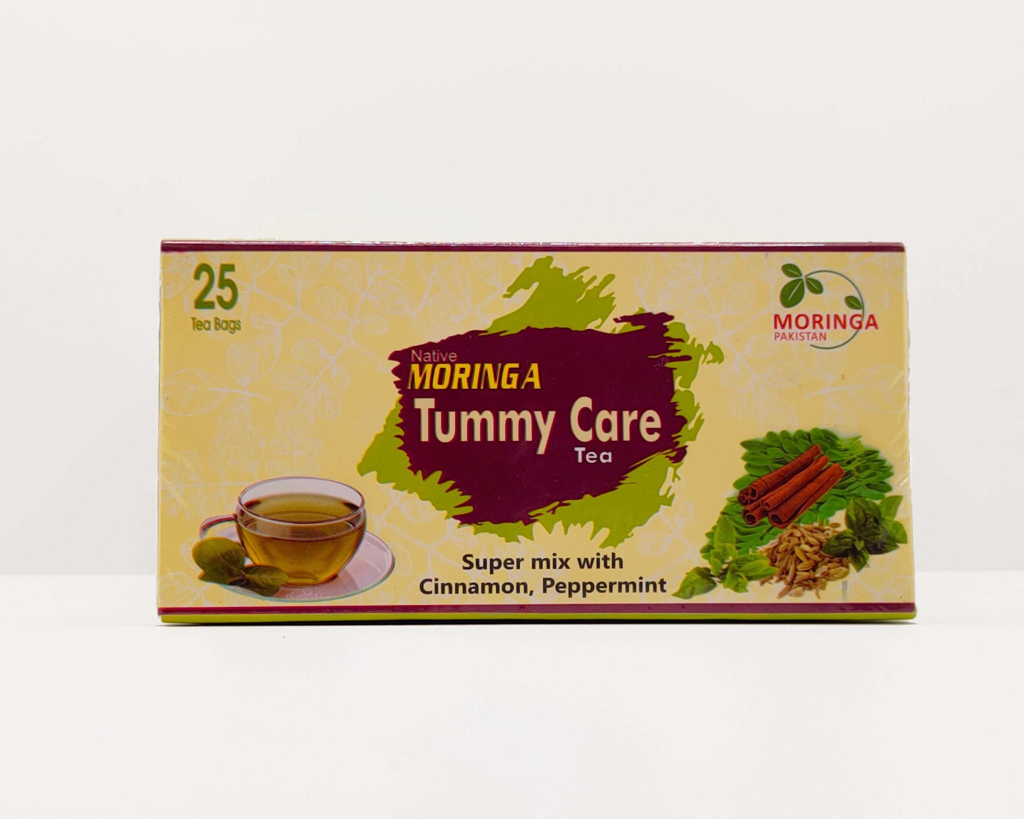Moringa Tummy Care Tea 25 Teabag Box Protects Stomach and Guts Assist a healthy digestive