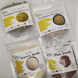 Pack of 4 Seeds 100grams each , Sunflower Pumpkin Flax Sesame for Seed Cycling PCOS