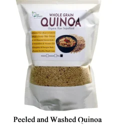 Organic Quinoa Peeled and Washed 1Kg Premium Quality - Natural Gluten Free قنواہ Reduce Weight