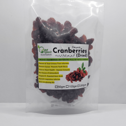 Organic Dried Cranberries 200gm - 100gm Packs- antioxidant Good for Prostate, Stomach, Heart health